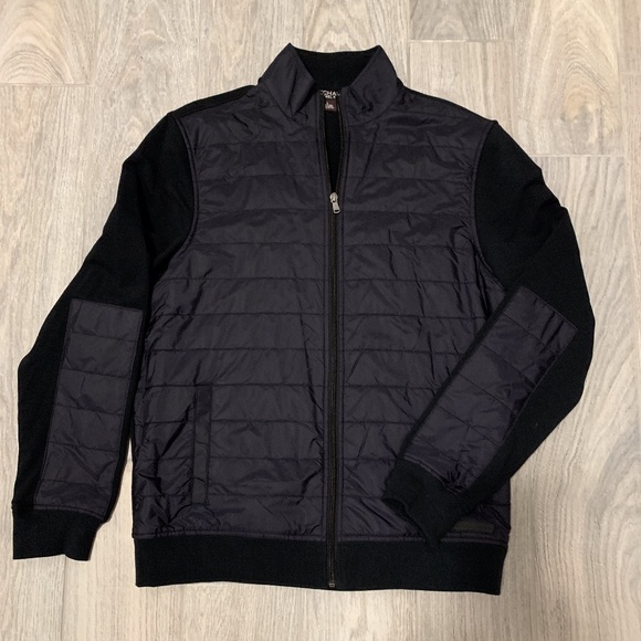 Michael Kors Other - LIKE NEW! Men's Michael Kors Nylon/Cotton Front Zip Black Fashion Jacket - LARGE